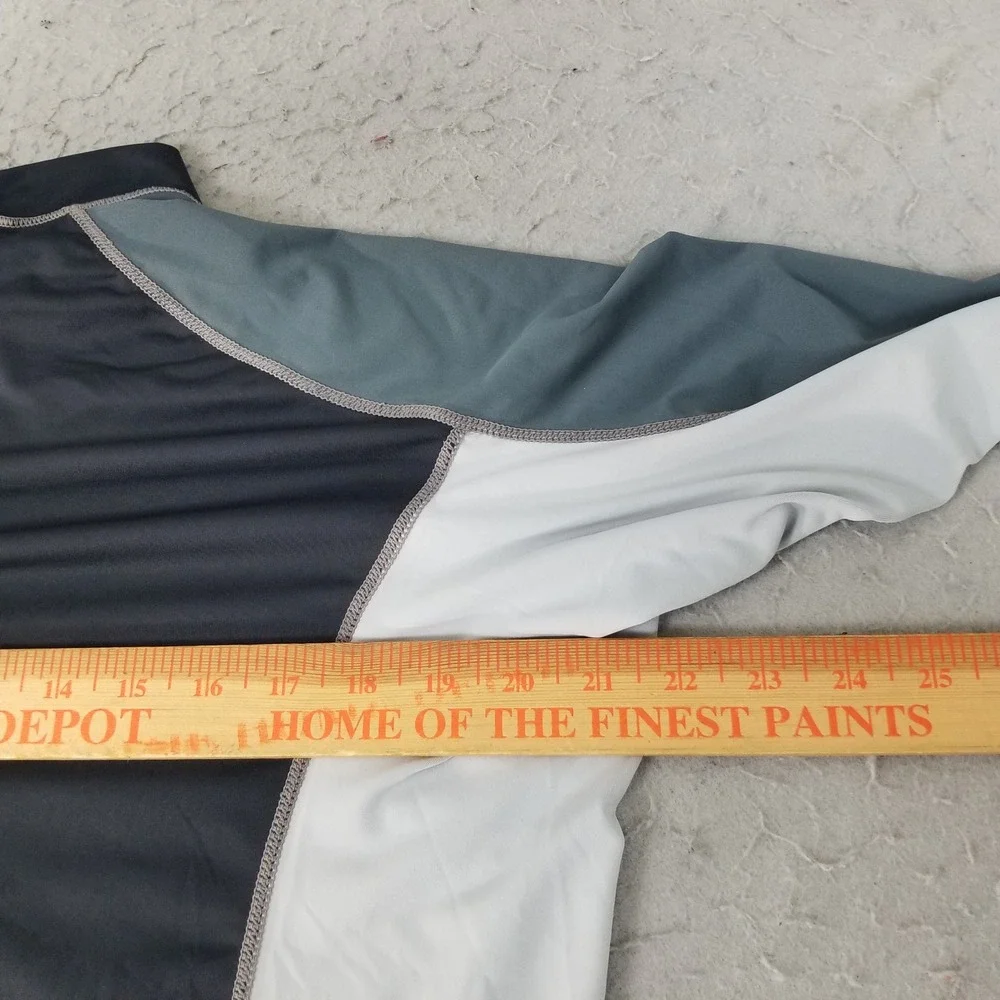 Mares Rash Guard Mens XL Black Long Sleeve Swim Shirt Colorblock Performance